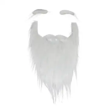 Борода Санта Клауса с бровями, поддельная борода Гнома для подростков и взрослых, наряды для детей