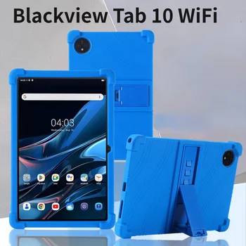 Для Blackview Tab10 WiFi чехол с регулируемой подставкой 10,1 дюйма, 4 Противоударные подушки безопасности, мягкий силиконовый чехол для Blackview Tab10 WiFi
