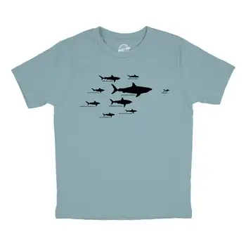 Молодежная иерархия футболок с видами акул, забавные любители Большого Белого океана, классные для детей